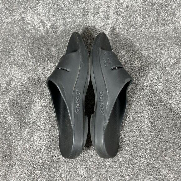 OOFOS OOahh Men’s Size 12 Black Gym Recovery Slip On Sandal Slides Used - Picture 9 of 12